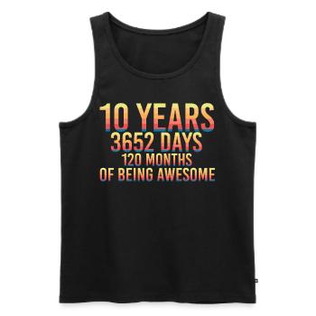 10 Jahre 10. Geburtstag Geschenk - Männer Premium Bio Tank Top - Schwarz - Vorne - Michal (187cm)