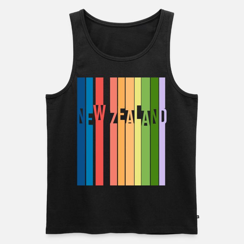 Neuseeland - Männer Premium Bio Tank Top - Schwarz