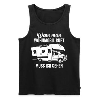 Wohnmobil Campen Camper Campingurlaub Hobbycamper - Männer Premium Bio Tank Top - Schwarz - Vorne - AI Model Male 178 light (178cm)