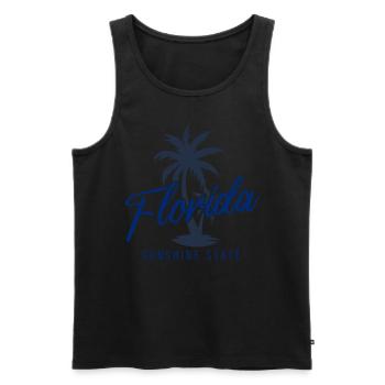 Florida Sunshine State Flat Design - Men's Premium Organic Tank Top - black - Front - AI Model Male 178 light (178cm)
