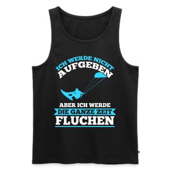 Kitesurfen Surfer Wellenreiten Kiteboearding Lusti - Männer Premium Bio Tank Top - Schwarz - Vorne - Michal (187cm)