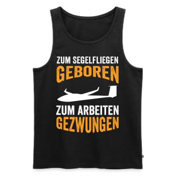 Segelfliegen Pilot Segelflugzeug Segelflug Lustig - Männer Premium Bio Tank Top - Schwarz - Vorne - Michal (187cm)