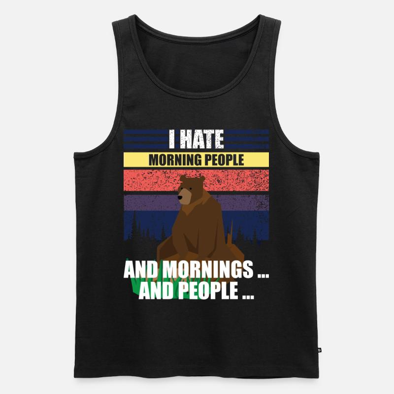 Ich hasse Menschen - Männer Premium Bio Tank Top - Schwarz