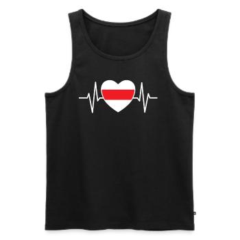 Belarus - Weißrussland - Belarussian - Minsk - Männer Premium Bio Tank Top - Schwarz - Vorne - AI Model Male 178 light (178cm)