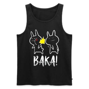 Anime Baka Anime Series Anime Clothes - Men's Premium Organic Tank Top - black - Front - AI Model Male 178 light (178cm)