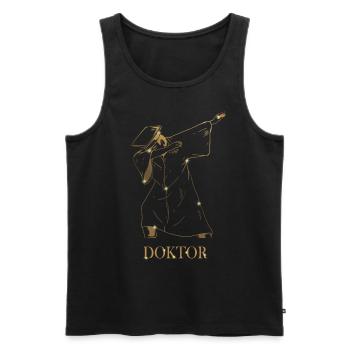Doktorand Abschluss Doktortitel Dabbing Doktor - Männer Premium Bio Tank Top - Schwarz - Vorne - Michal (187cm)