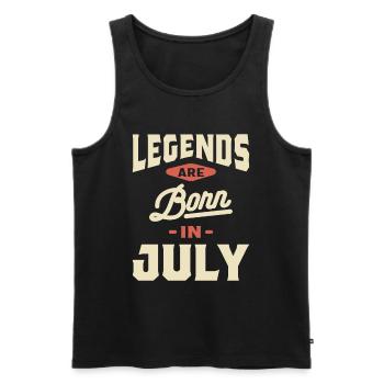 Les légendes sont nées en juillet - cadeau d'anniversaire de juillet - Débardeur bio Premium Homme - noir - Devant - Michal (187cm)