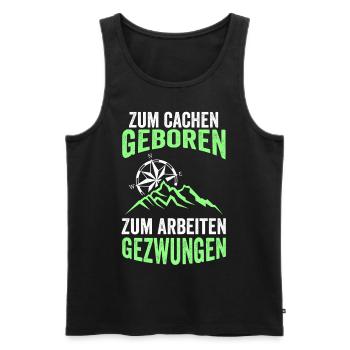 Geocachen Geocacher Cache Caching Schatzsuche Lust - Männer Premium Bio Tank Top - Schwarz - Vorne - AI Model Male 178 light (178cm)