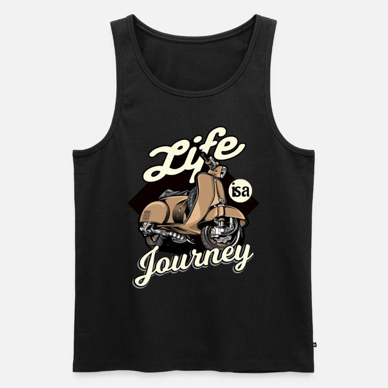 Moped Mofa Spruch - Männer Premium Bio Tank Top - Schwarz