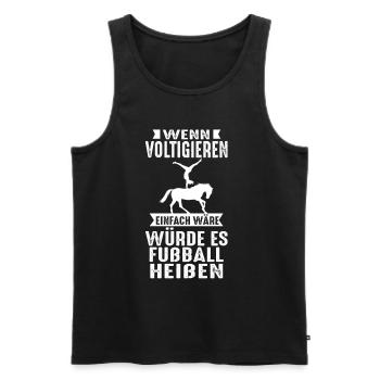 Voltigieren Volti Pferdesport Voltigier Voltigierp - Männer Premium Bio Tank Top - Schwarz - Vorne - Michal (187cm)