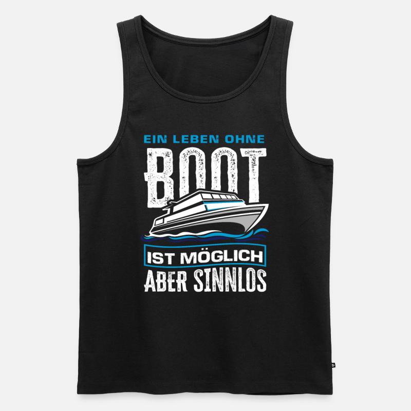 Boot Lustiger Boots Spruch Geschenk - Männer Premium Bio Tank Top - Schwarz