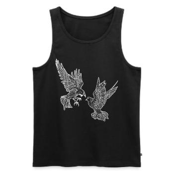 Maori Tribal Sonnen Haka Polynesisch Neuseeland - Männer Premium Bio Tank Top - Schwarz - Vorne - Michal (187cm)