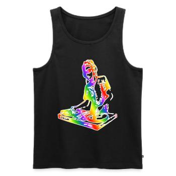 Disc jockey - Men's Premium Organic Tank Top - black - Front - Michal (187cm)