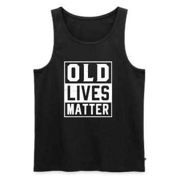 50th birthday 50th birthday man 50th birthday - Men's Premium Organic Tank Top - black - Front - AI Model Male 178 light (178cm)