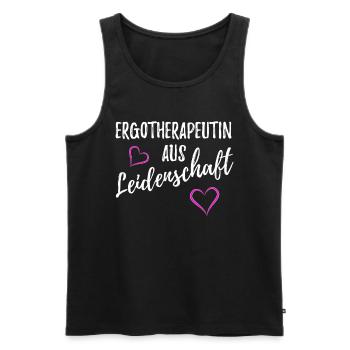 ERGOTHERAPEUTIN - Männer Premium Bio Tank Top - Schwarz - Vorne - AI Model Male 178 light (178cm)