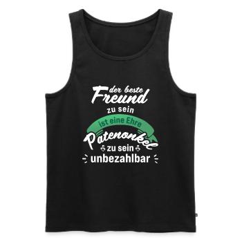 bester Freund Patenonkel unbezahlbar geschenk - Männer Premium Bio Tank Top - Schwarz - Vorne - Michal (187cm)