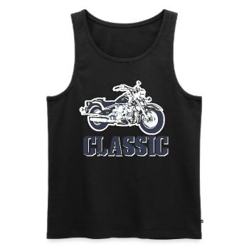 "Classic" motorcycle design - Men's Premium Organic Tank Top - black - Front - AI Model Male 178 light (178cm)