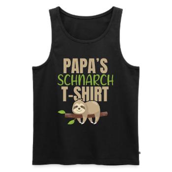 Papa´s Schnarch T-Shirt -Schnarcher - Männer Premium Bio Tank Top - Schwarz - Vorne - Michal (187cm)