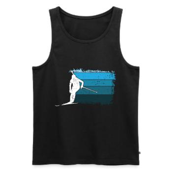Biathlon Biathlon Schießstand Biathlon - Männer Premium Bio Tank Top - Schwarz - Vorne - AI Model Male 178 light (178cm)