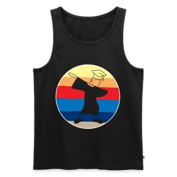 Graduation Dab - Débardeur bio Premium Homme - noir - Devant - Michal (187cm)