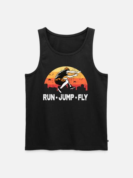 Parkour Run Jump Fly - Männer Premium Bio Tank Top - Schwarz