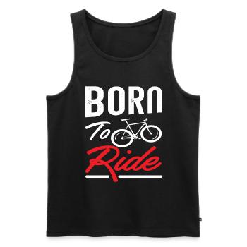 bicycle - Men's Premium Organic Tank Top - black - Front - AI Model Male 178 light (178cm)