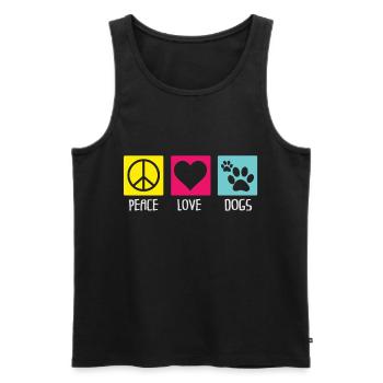 Hundeliebhaber Geschenk - Männer Premium Bio Tank Top - Schwarz - Vorne - Michal (187cm)