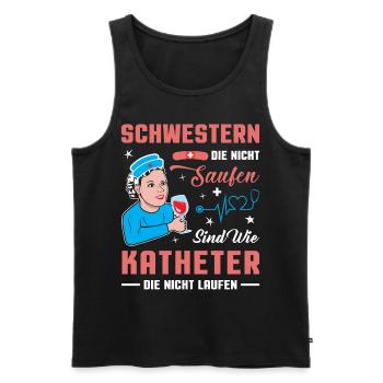 Altenpflegerin Pflegedienst Pflegehelferin Pflege - Männer Premium Bio Tank Top - Schwarz - Vorne - Michal (187cm)