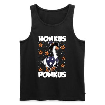 Honk goose Honkus ponkus - Men's Premium Organic Tank Top - black - Front - AI Model Male 178 light (178cm)