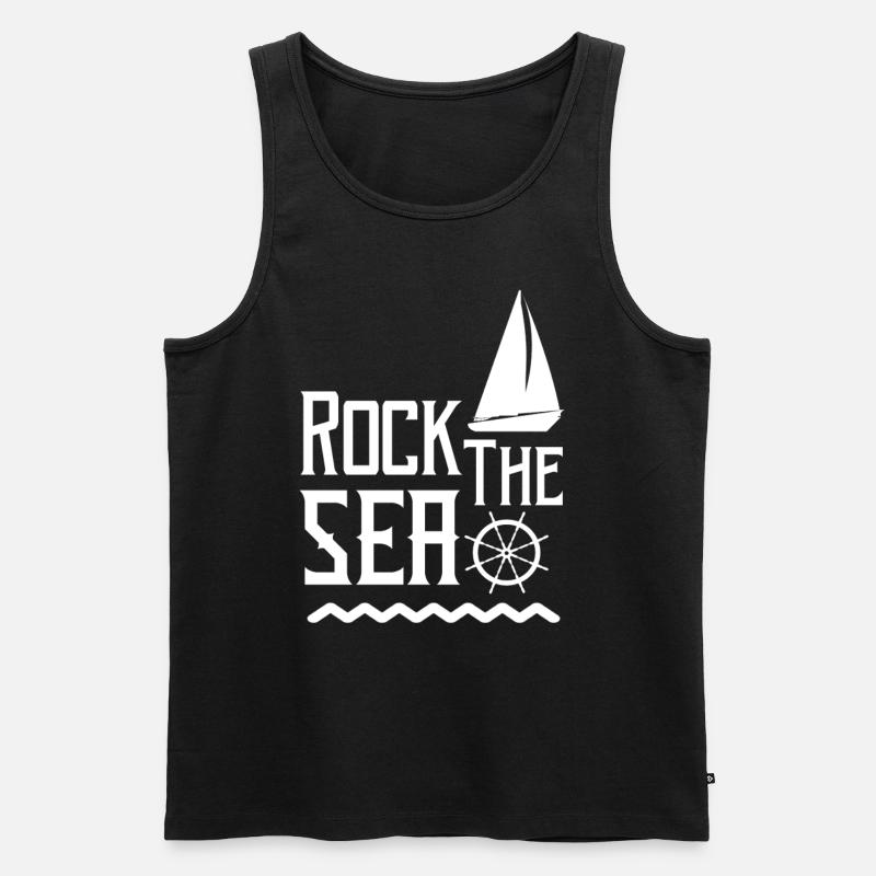 Segelboot - Männer Premium Bio Tank Top - Schwarz