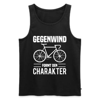 Radsport - Männer Premium Bio Tank Top - Schwarz - Vorne - Michal (187cm)