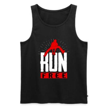 Free running gift for parkour runner friends - Men's Premium Organic Tank Top - black - Front - Michal (187cm)