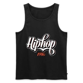 Hip hop clothes - Men's Premium Organic Tank Top - black - Front - AI Model Male 178 light (178cm)