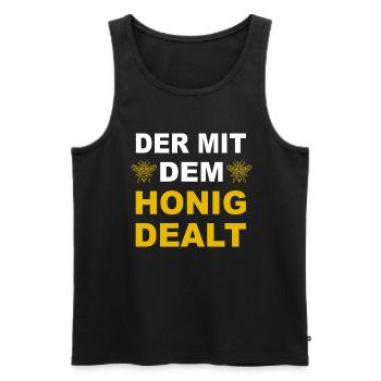Lustige Imker Sprüche tolles Imkerverein Trikot - Männer Premium Bio Tank Top - Schwarz - Vorne - Michal (187cm)