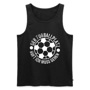 Fußballtrainer Geschenk - Männer Premium Bio Tank Top - Schwarz - Vorne - AI Model Male 178 light (178cm)