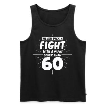 Männer Geschenk 60. Geburtstag 60 Jahre Lustig - Männer Premium Bio Tank Top - Schwarz - Vorne - AI Model Male 178 light (178cm)