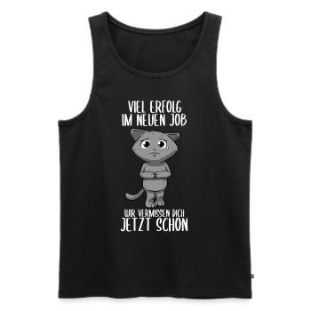 Abschied Jobwechsel Lustiges Abschiedsgeschenk - Männer Premium Bio Tank Top - Schwarz - Vorne - Michal (187cm)