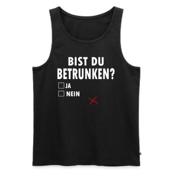 Lustige Bier Sprüche Party Sprüche Betrunken Feier - Männer Premium Bio Tank Top - Schwarz - Vorne - AI Model Male 178 light (178cm)