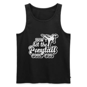 Judo - Männer Premium Bio Tank Top - Schwarz - Vorne - AI Model Male 178 light (178cm)