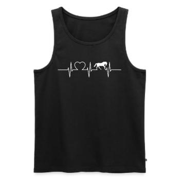 süßes Pferd Geschenk Herzschlag Pferd - Männer Premium Bio Tank Top - Schwarz - Vorne - AI Model Male 178 light (178cm)