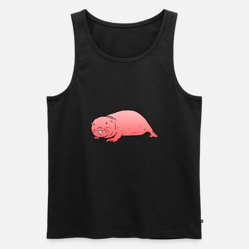 Nacktmull - Männer Premium Bio Tank Top - Schwarz