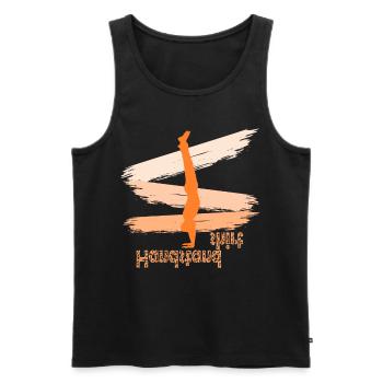 perfekter Handstand, Handstand shirt - Männer Premium Bio Tank Top - Schwarz - Vorne - Michal (187cm)