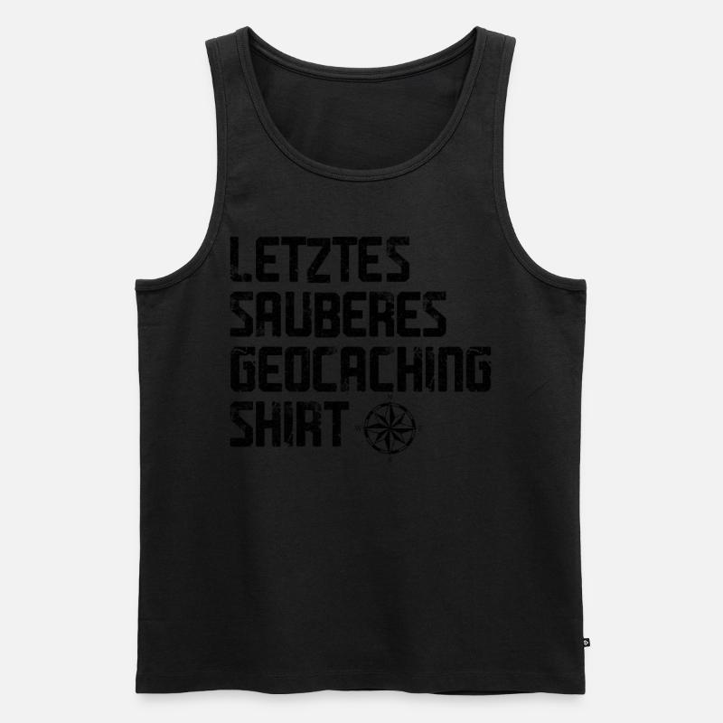 Geocacher Caching Cache Geocache Geocachen Lustig - Männer Premium Bio Tank Top - Schwarz