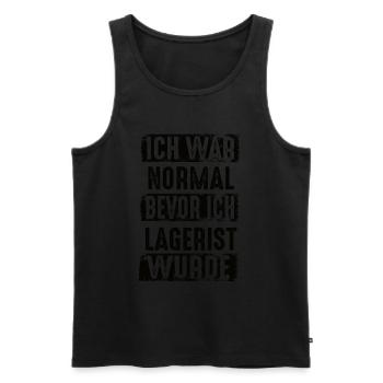 Lagerist Retro Lagerarbeiter Lager Logistik Logist - Männer Premium Bio Tank Top - Schwarz - Vorne - Michal (187cm)