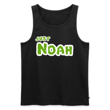 Noah Name - Männer Premium Bio Tank Top - Schwarz - Vorne - AI Model Male 178 light (178cm)