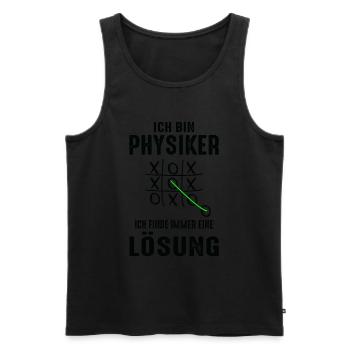 Physiker Physik Mathematik Wissenschaft Lustig - Männer Premium Bio Tank Top - Schwarz - Vorne - AI Model Male 178 light (178cm)