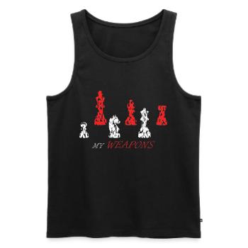 Schach - Männer Premium Bio Tank Top - Schwarz - Vorne - Michal (187cm)