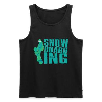 Snowboarding - Männer Premium Bio Tank Top - Schwarz - Vorne - Michal (187cm)