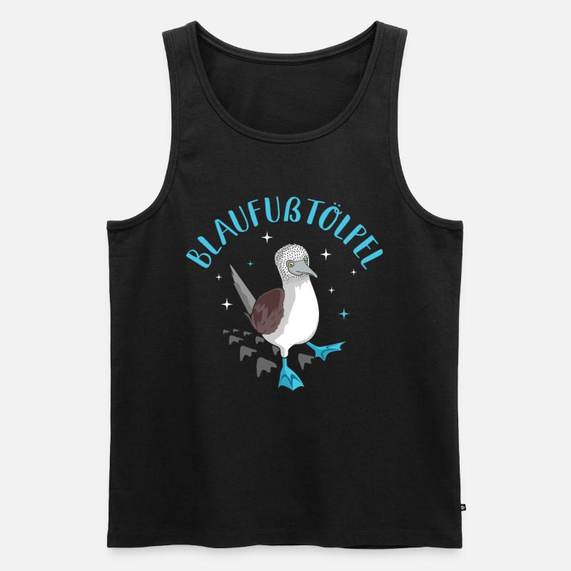 Blaufußtölpel - Männer Premium Bio Tank Top - Schwarz