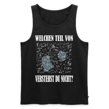 Mathematik Student Geschenkidee Lehrer Geschenk - Männer Premium Bio Tank Top - Schwarz - Vorne - Michal (187cm)